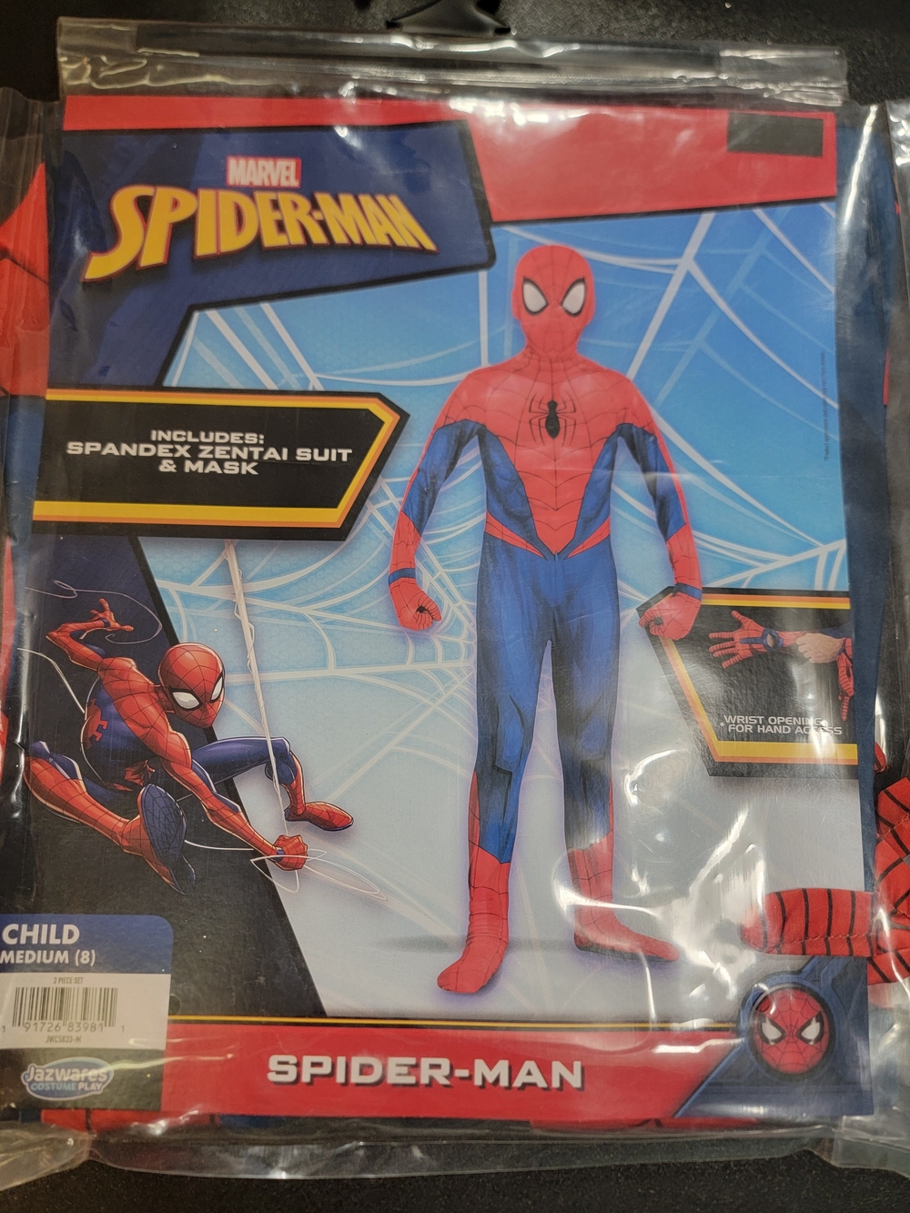 Marvel Spider-Man Red and Blue Full-Body Spandex Costume